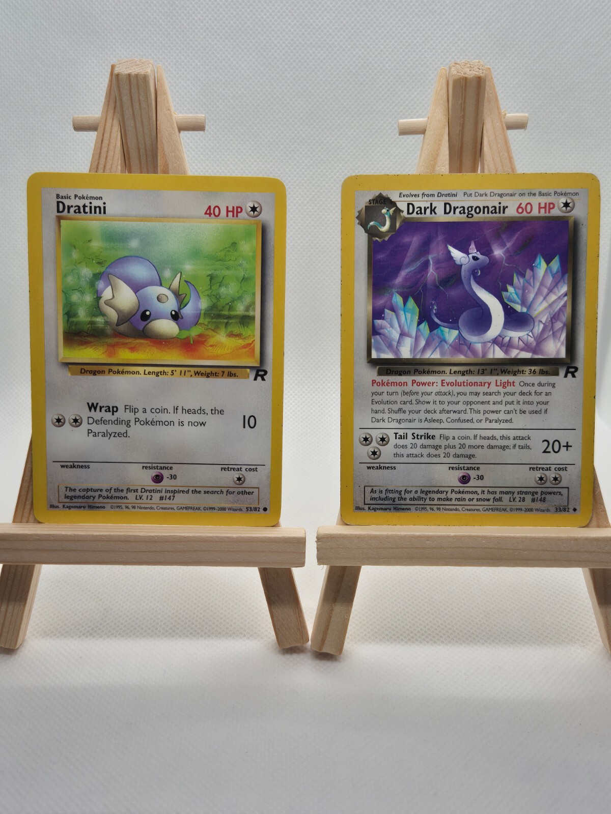 Dratini 53/82 Dark Dragonair 33/82 WOTC Vintage | Team Rocket Pokemon TCG