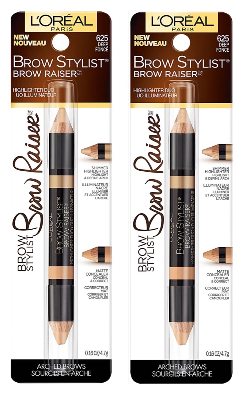 2 Хайлайтер для бровей Loreal Brow Stylist Brow Raiser Duo 620 Средний 3490₽