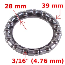 BIKE BMX BALL BEARING 3/16" 15 BALLS CAGED HEADSET FRAME PIVOT AHEAD RETAINER