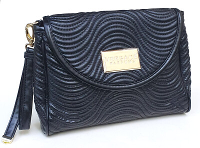 VERSACE PARFUMS Cosmetic Pouch Kulturtasche B 23 cm schwarz 100% PU VIP-Gift RAR