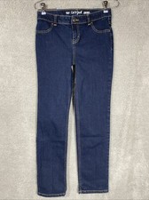 Cat And Jack Boys Youth Jeans Size 12 Elastic Adjustable Waist Dark Wash