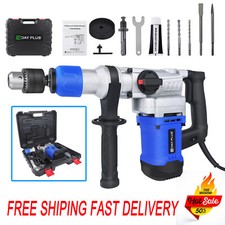 Electric Rotary Hammer Drill Demolition Breaker Heavy Duty 5000W with Carry Case