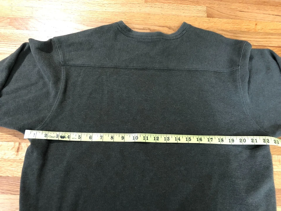 Sudadera L.L.Bean Para Hombre Grande Negra 100% Algodón Manga Larga Cuello Redondo Pullover Foto 3 de 4