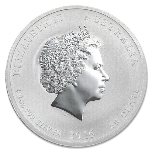 2016 Australia Year of The Monkey Perth 1/2 Oz 999 Fine Silver Coin - In Capsule - Picture 2 of 2