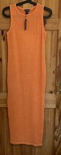 Pretty Little Thing Womens Orange Maternity  Dress Size 10 New With Tag 2024 UK~