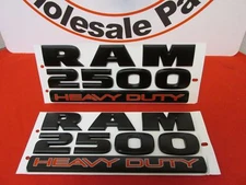 Dodge Ram Matte Black 2500 Heavy Duty Door Emblems Set of 2 NEW OEM MOPAR