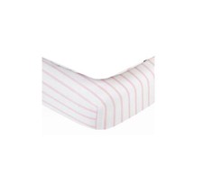 Little Love by NoJo Hugs  Kisses Fitted Crib Sheet - White / PINK - Stripes
