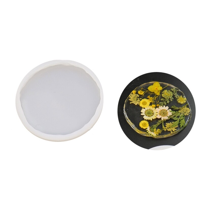 Large Round Irregular Epoxy Resin Coaster Silicone Mold for Trays