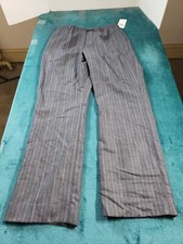Pendleton Pants Sz 10 Womens Gray Dress Wool Striped Ladies Work Straight NWT
