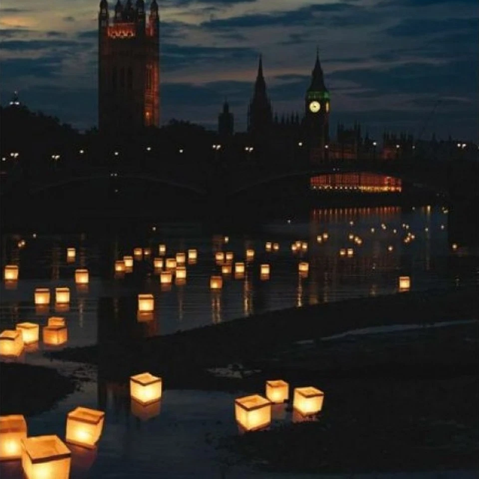 4,3-дюймовые водяные плавающие свечи фонари уличные биоразлагаемые фонари 10 шт. - Изображение 3 из 4