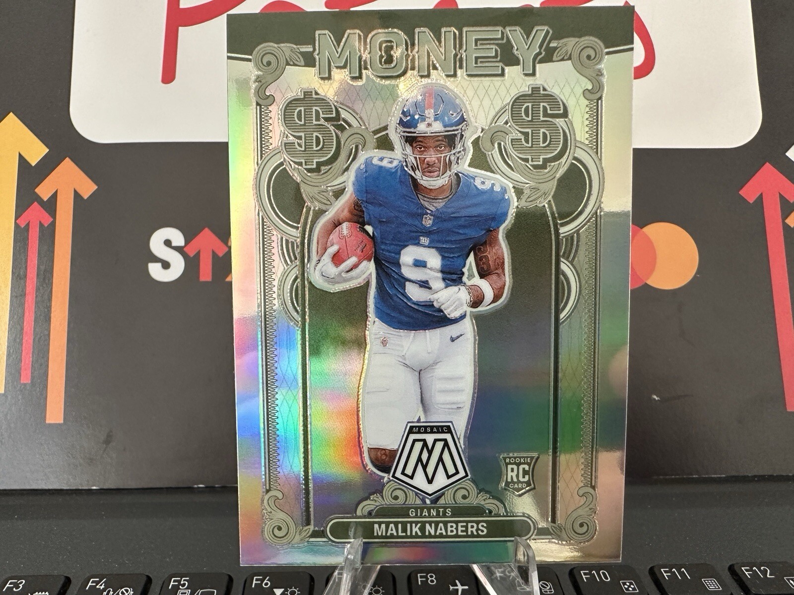 2024 Mosaic Malik Nabers Silver * Money * Refractor SSP Case Hit Holo Rookie RC