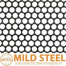 Mild Steel Round Hole Perforated Metal Sheet | 8mm Hole,12mm Pitch, 1.5mm Thick