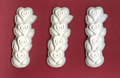 Heart rose stick plaster of Paris painting project. Set of 6!
