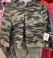 KIDSGETS IB FLEECE CAMO HOODIE JOGGER SET 2T,3T,4T,12M NEW WITH TAGS