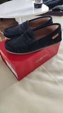 Pom D Api kids  Seta Loafer Navy Suede Shoes size EU 34, Uk 2 
