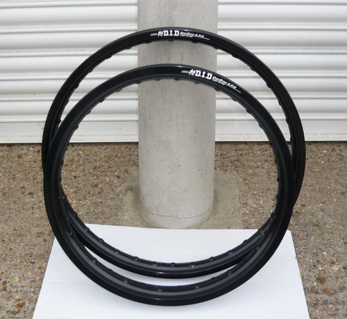 DID DIRTSTAR MOTOCROSS RIMS 21" & 19" BLACK NEW KAWASAKI KXF 250 KXF 450