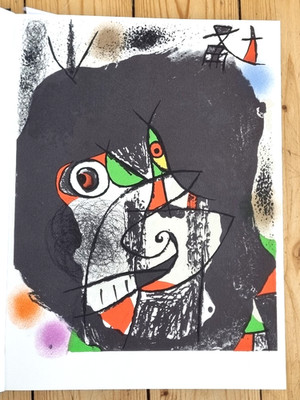 Joan Miró 2 Original Lithosgraphien Denis Bablet Révolutions Scéniques 1975 Buch