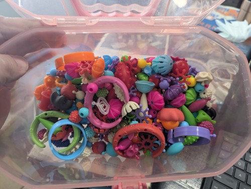 POP BEADS JEWELRY Kit for Girls Colorful Snap Beads w/ Bracelets & Rings & Case