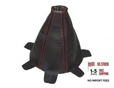 Ltd Compatible With Shift Boot For Acura Rsx 2002-2006 Black Italian Leather