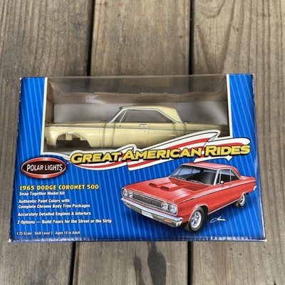 Polar Lights 1965 Dodge Coronet 500 6401 Vintage Model Car Kit 1:25 New Sealed