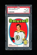 1971 OPC HOCKEY 176 DON MARCOTTE PSA 8oc NEAR MINT-MINT BRUINS