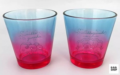 Sumikko Gurashi Blau Rosa Farbverlauf Paar Gläser Sumikko und Umikko Set