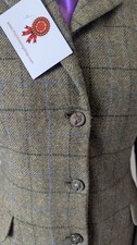 Veste De Chasse / Campagne Fylde Keepers Tweed - Femme - Taille 10 (34) - Verte