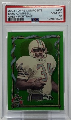 Earl Campbell PSA 10-  2023 Topps Composite Allen and Ginter Green Portrait /250