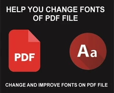 I will Help You Change And Improve Fonts on PDF File
