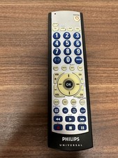 Philips Universal Silver And Black Remote Control Model 43/08 Very Good