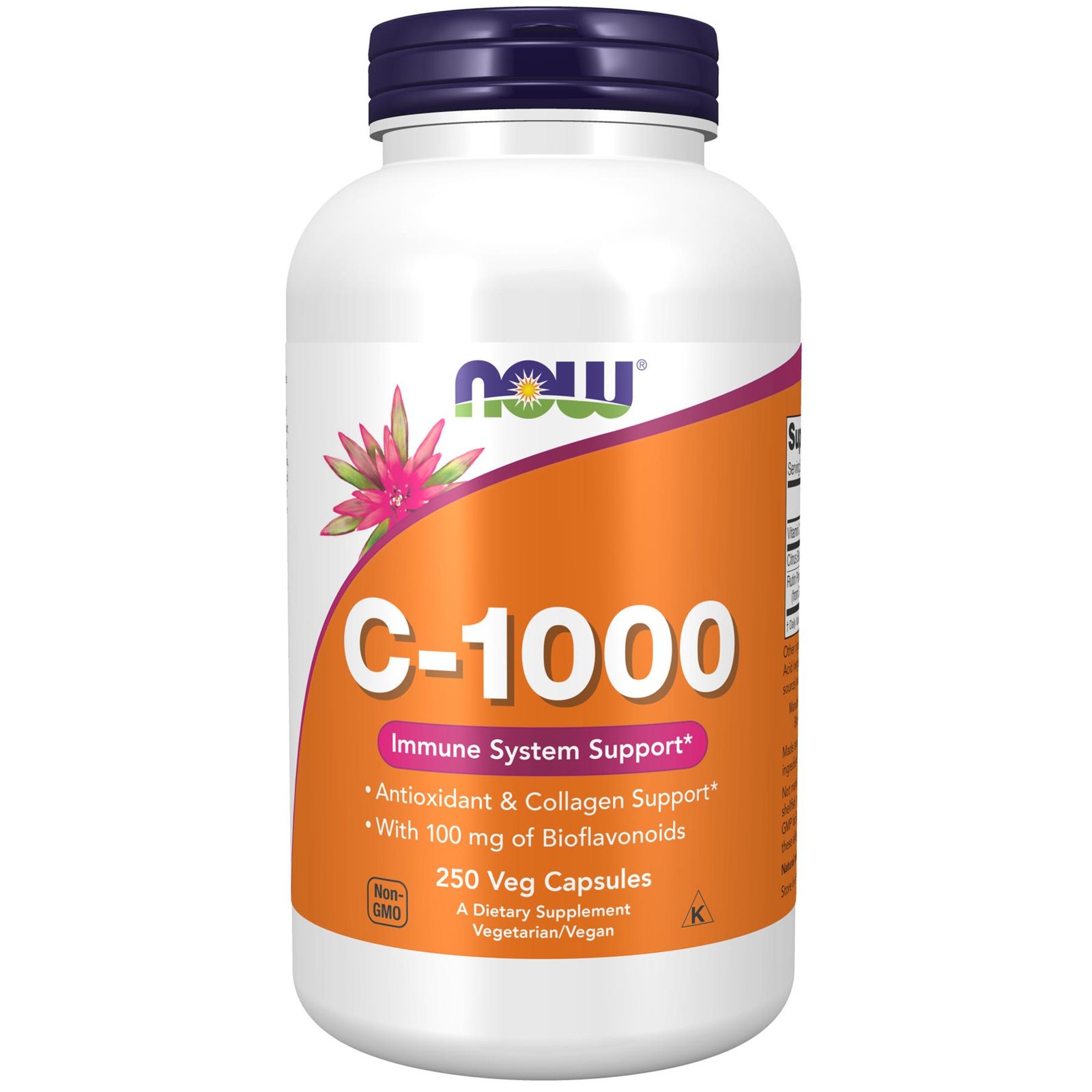Now Foods Vitamin C-1000 With 100Mg Bioflavonids, 250 Vcaps - Image 2