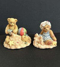 2 Cherished Teddies Figurines Forever Friends  Room In My Sand Castle For You