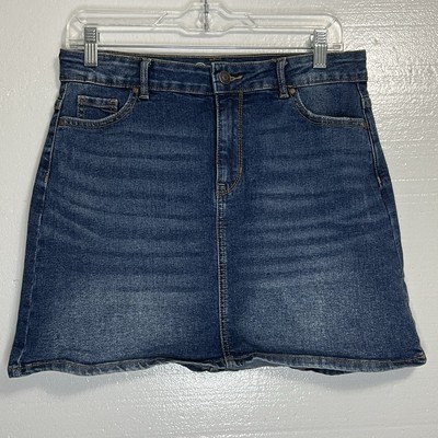 Wonder Nation Girls Denim Blue Jean Skirt Size XL 14-16