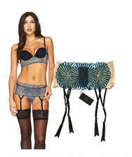 COSABELLA Eiffel embroidered garter belt NWT sz S/M