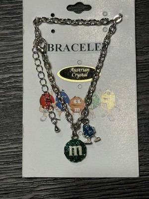 M&M's Blue/Green Bracelet (Official Licensed Product) Jewelry Austrian Crystal