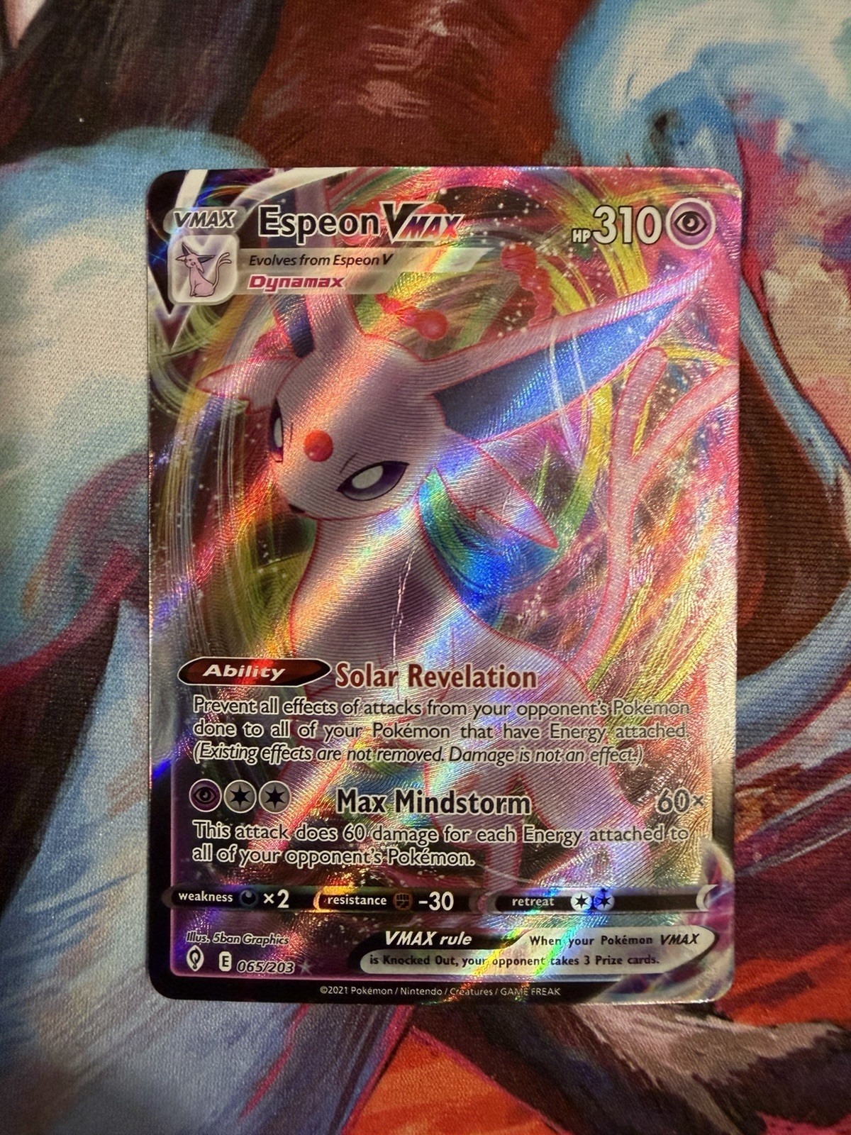 Espeon VMAX Ultra Rare SWSH07: Evolving Skies 065/203 NM