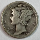 1929-D 10C Mercury Dime- 90% Silver Coin