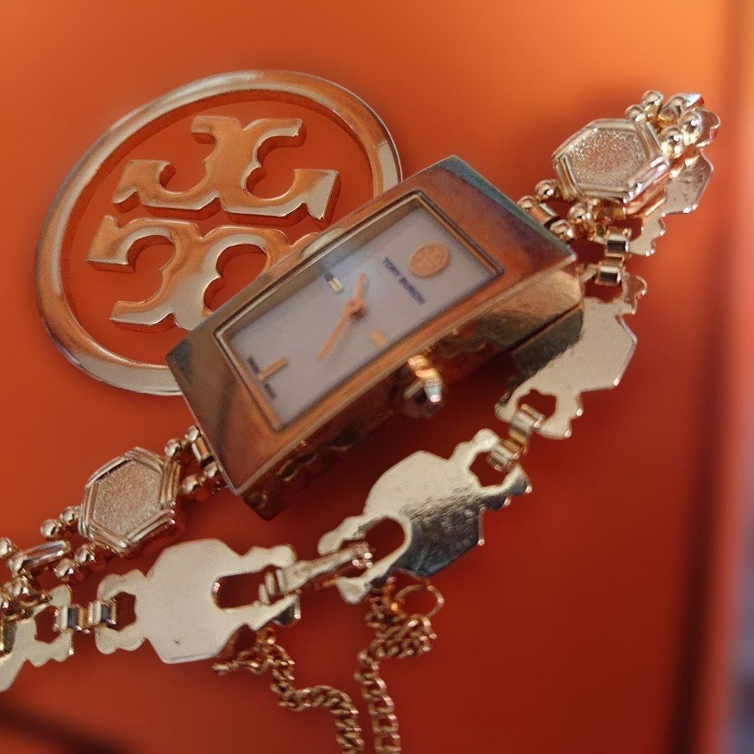 Tory Burch Rectango Gold Ladies Watch Automatic 34mm Water-Resist Used thumbnail 5