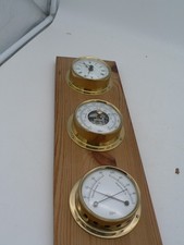Barigo Thermometer Barometer Hygrometer Uhr Wetterstation Maritim