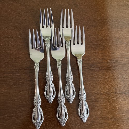 Oneida RAPHAEL 5 Salad Forks Distinction Deluxe Stainless HH Flatware