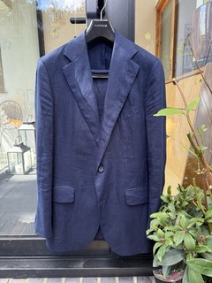 Cavour Linen Suit Navy Eu 52 Uk 42