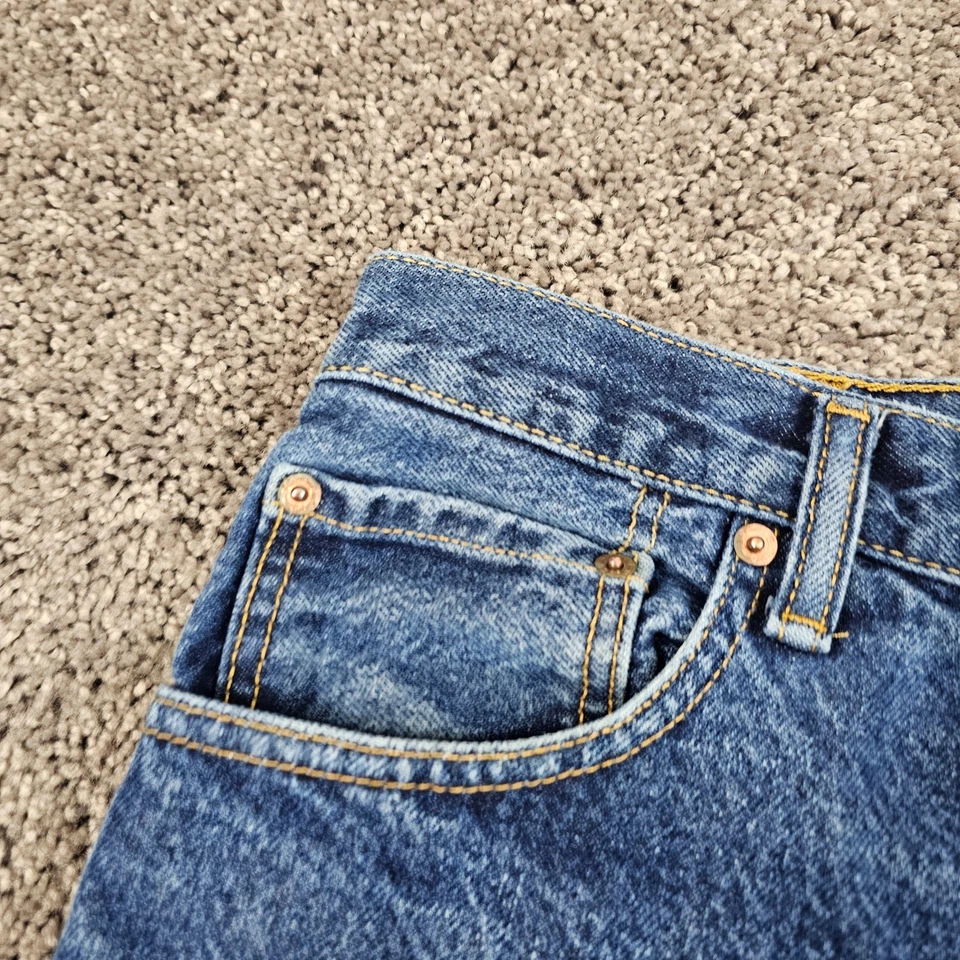 Levis 517 Jeans Mens 32 Boot Cut Slim Dark Wash Denim 100% Cotton Cowboy - Image 3 of 4