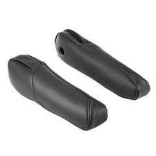 1 Pair Car Front Seat Armrest Cover Replacement Microfiber Leather Black for