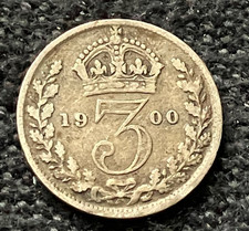 RARE 1900 3 Pence - Victoria 3rd portrait; incl. Maundy