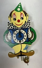 Rare Vintage Made in Germany Clown Clock NOT Tested