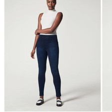 Spanx Womens Jean-ish Ankle Leggings Twilight Rinse Sz L
