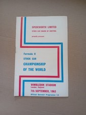  SPEDEWORTH  SUPERSTOX STOCK CAR RACING WORLD FINAL PROGRAMME 7TH SEPT 1963
