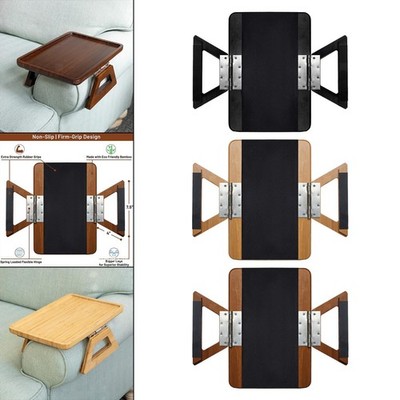 Hölzernes Sofa-Armlehnen-Clip-On-Tablett 1x TV-Tisch Serviertablett Sofa