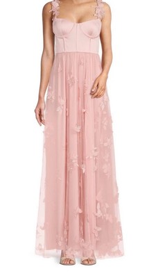 pink salt dress Abigail Smocked Eyelet Lace Maxi Dress in Pink Salt Large