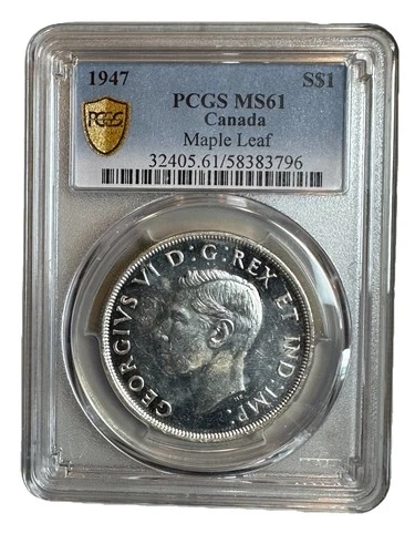 1947 Canada Silver Dollar — photo from the most recent tracked eBay sale